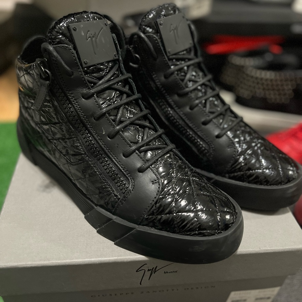 Black Patent Leather Giuseppe Zanotti Sneakers